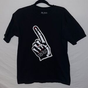 RK BLK skeleton hand t-shirt, size Medium
